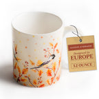 Oak Leaves Fine Bone China Coffee Mugs