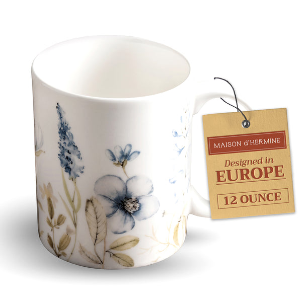 Ice Florals Fine Bone China Coffee Mugs