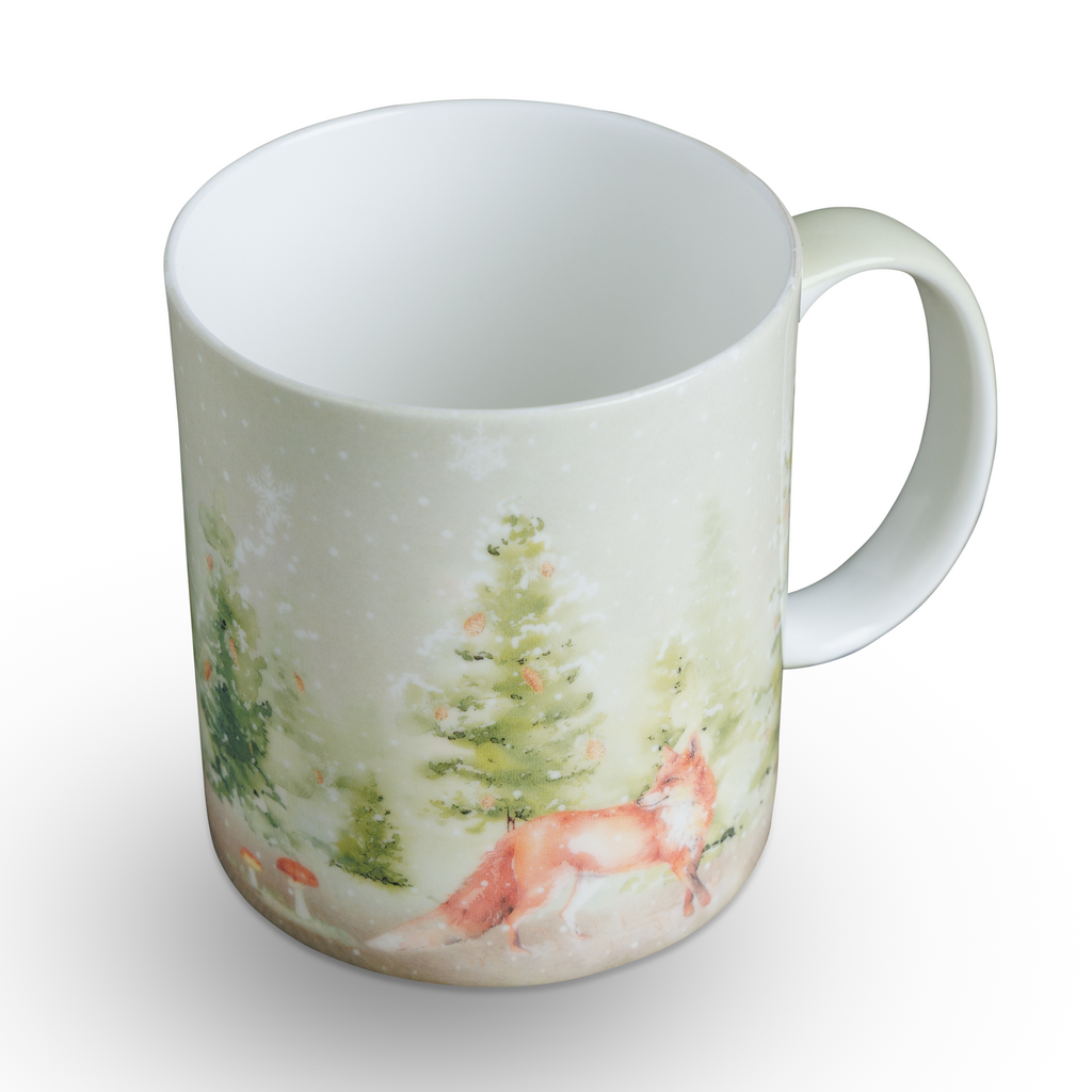 Winter Morning Fine Bone China Coffee Mugs