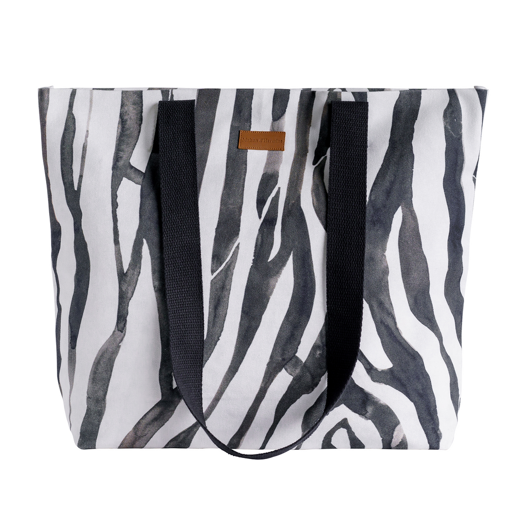 Zebra Canvas Tote Bags
