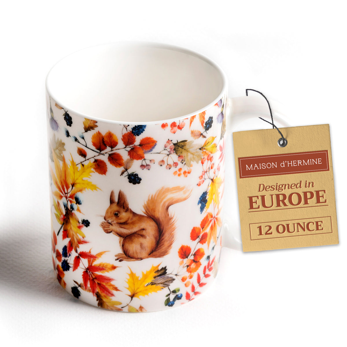Sous-Bois Fine Bone China Coffee Mugs