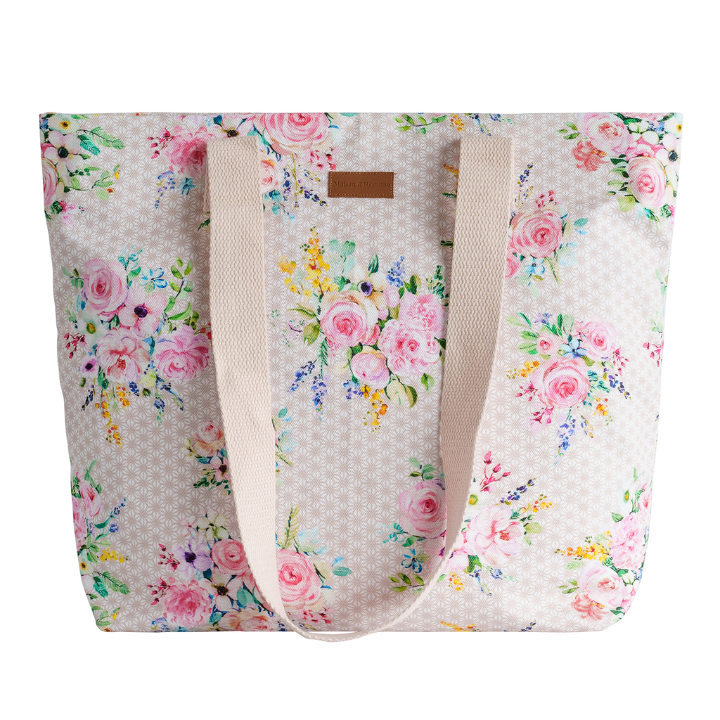 Sweet Rose Lavender Canvas Tote Bags