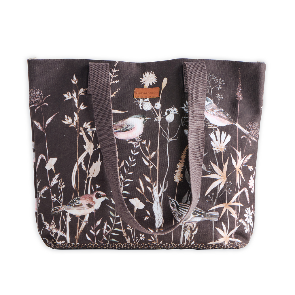 Meadow Florals Canvas Tote Bags