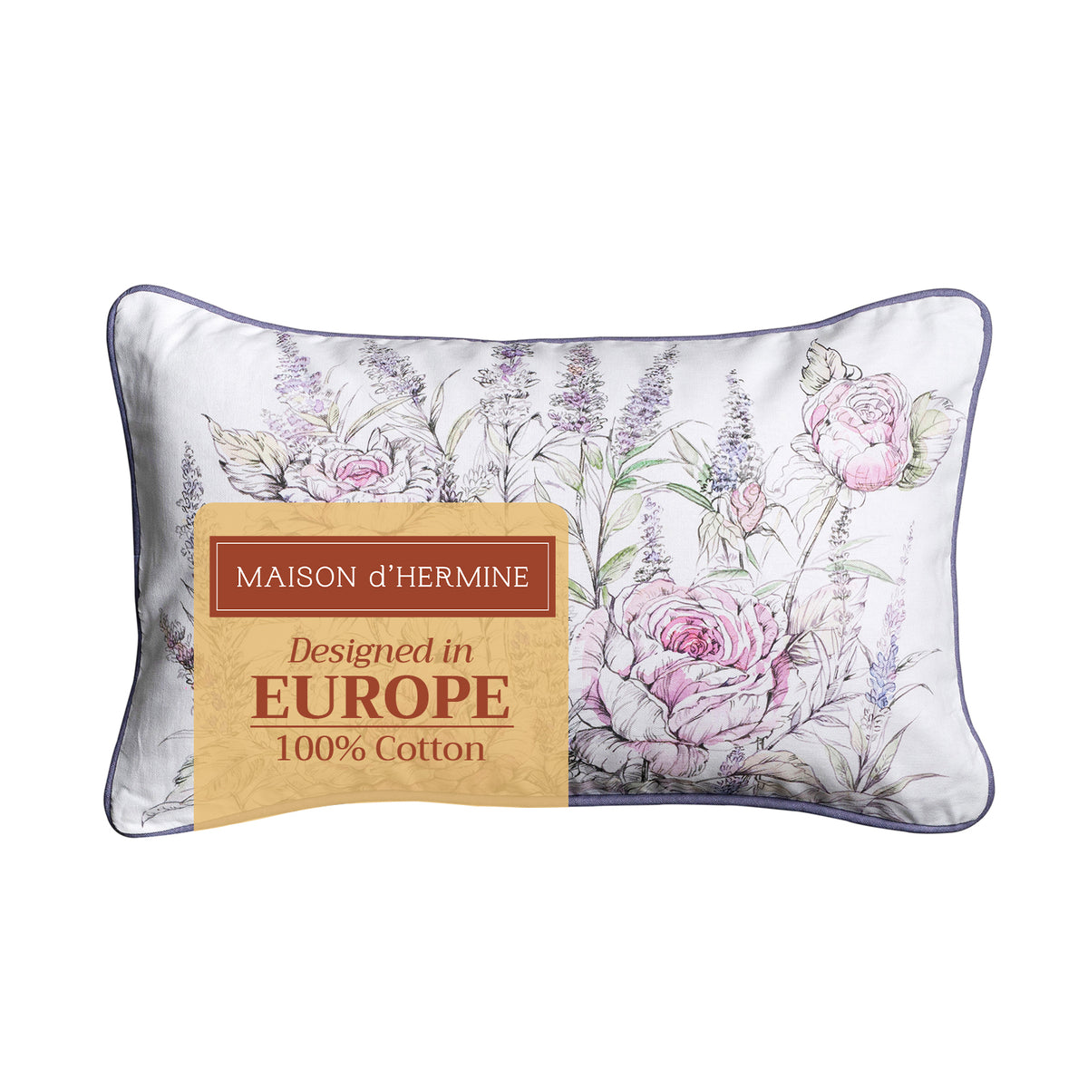 Rose Lavender Sage Throw Pillow Covers
