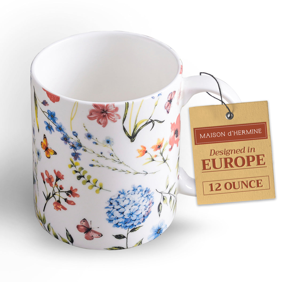 Just Floral Fine Bone China Coffee Mugs