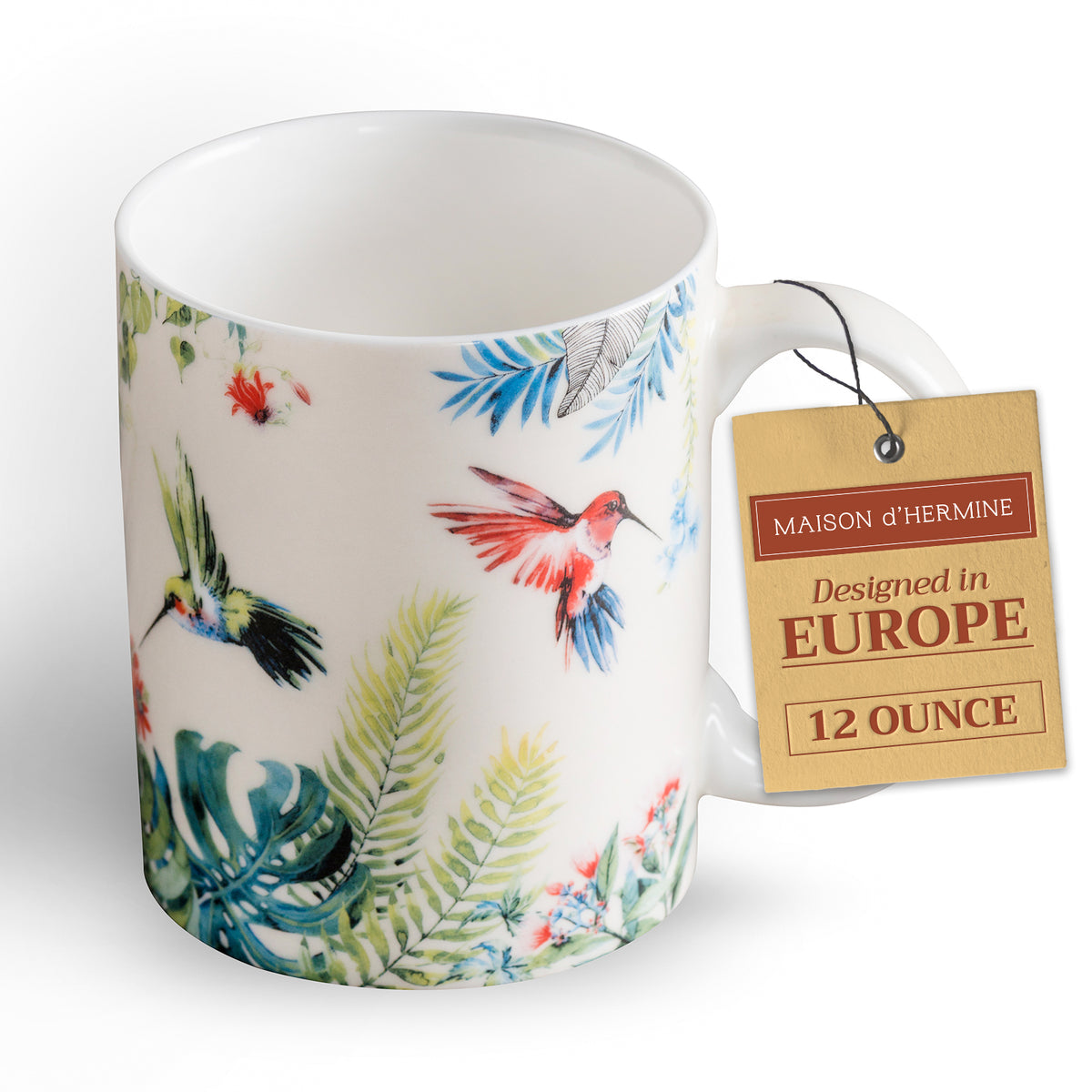 Tropiques Fine Bone China Coffee Mugs