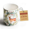 Holly Time Fine Bone China Coffee Mugs