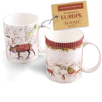 Christmas Tradition Fine Bone China Coffee Mugs