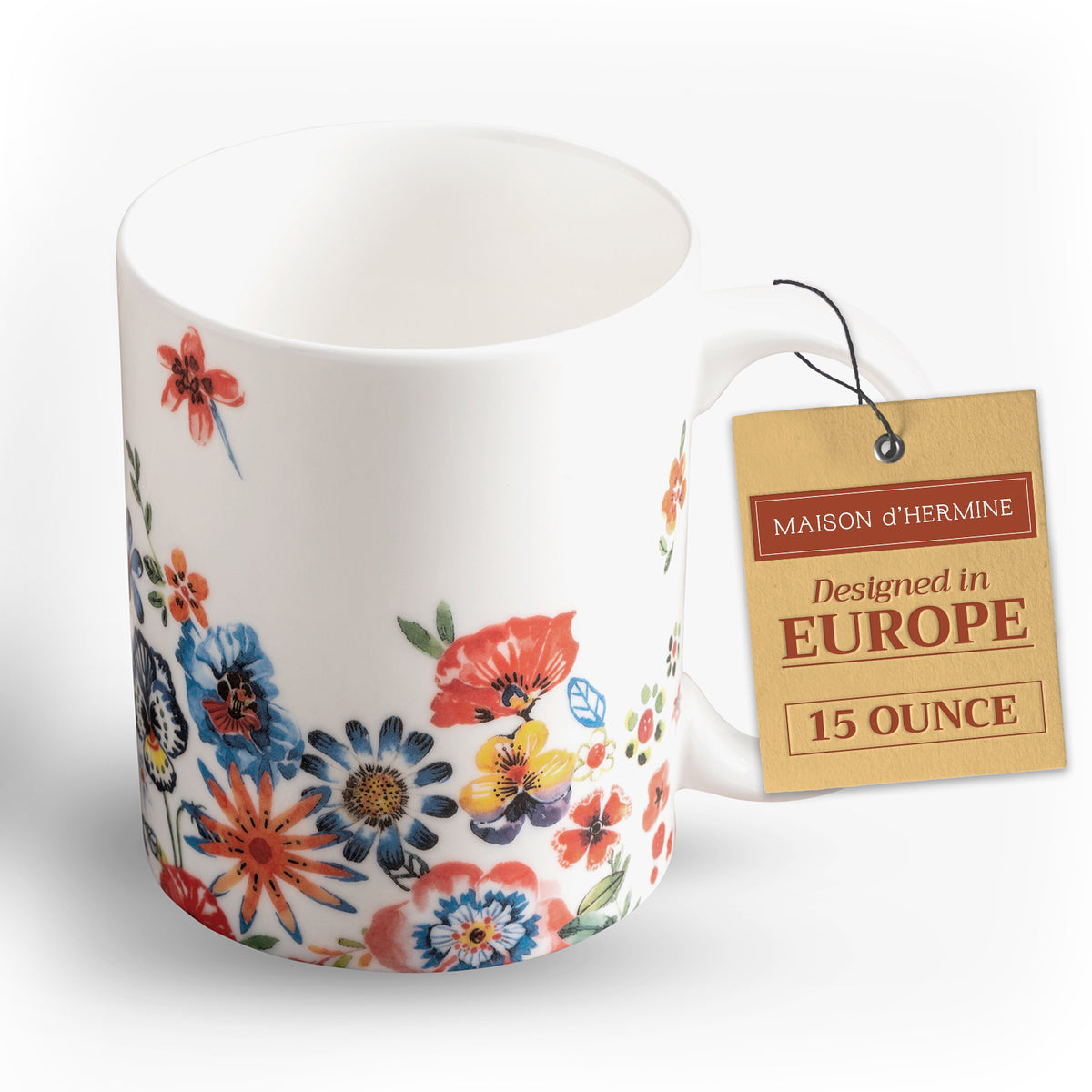Happy Florals - High Summer Fine Bone China Coffee Mugs