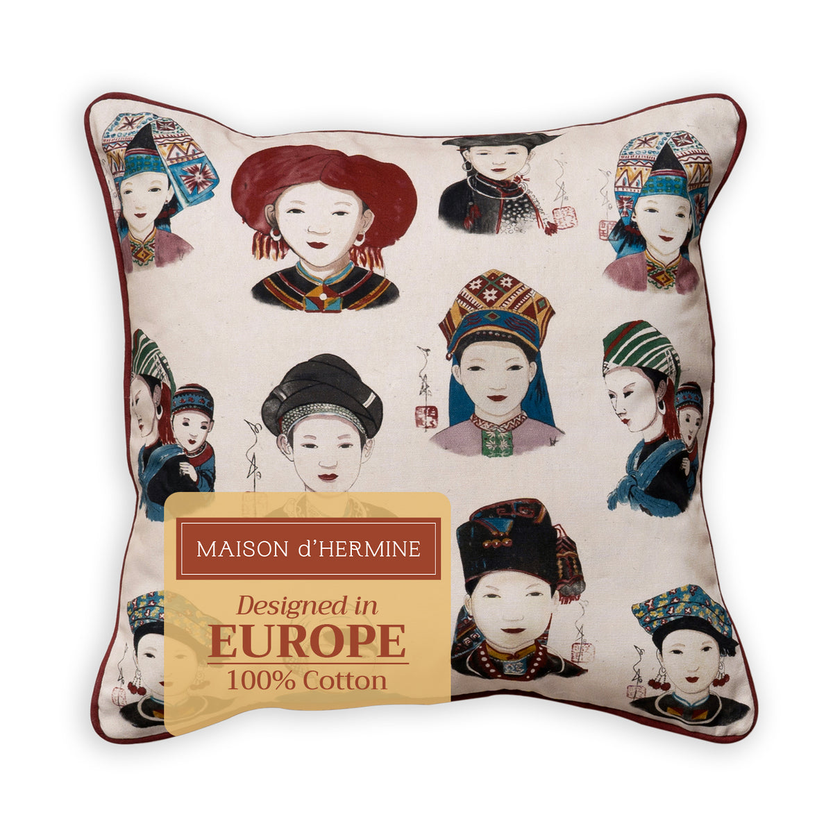 Pupeo People Throw Pillow Covers