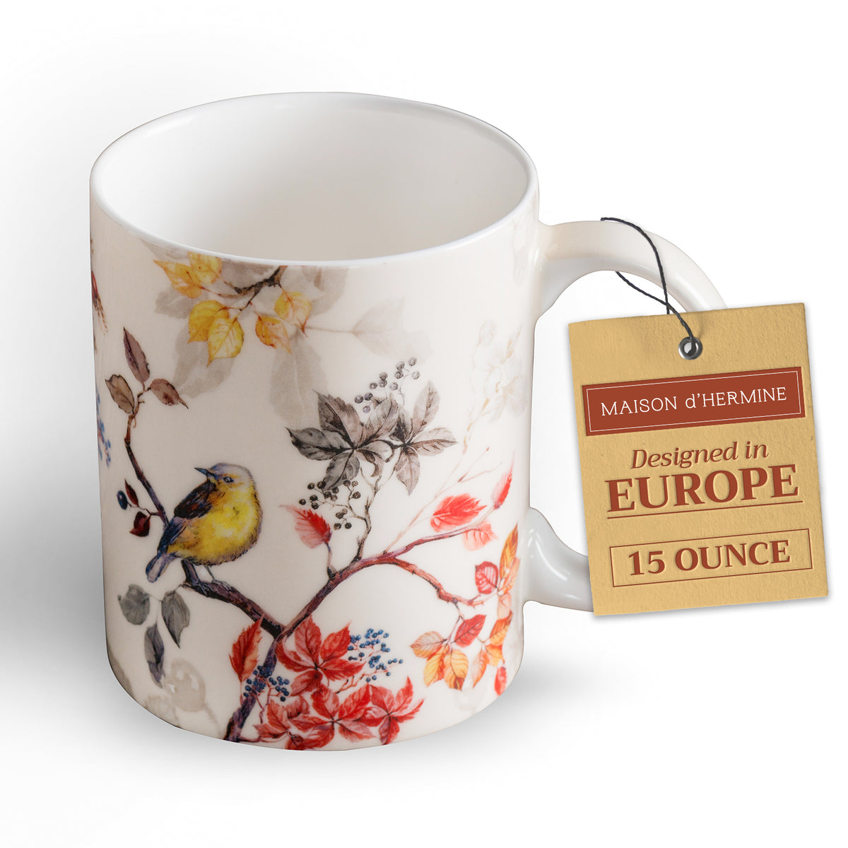 Equinoxe - Beige Fine Bone China Coffee Mugs