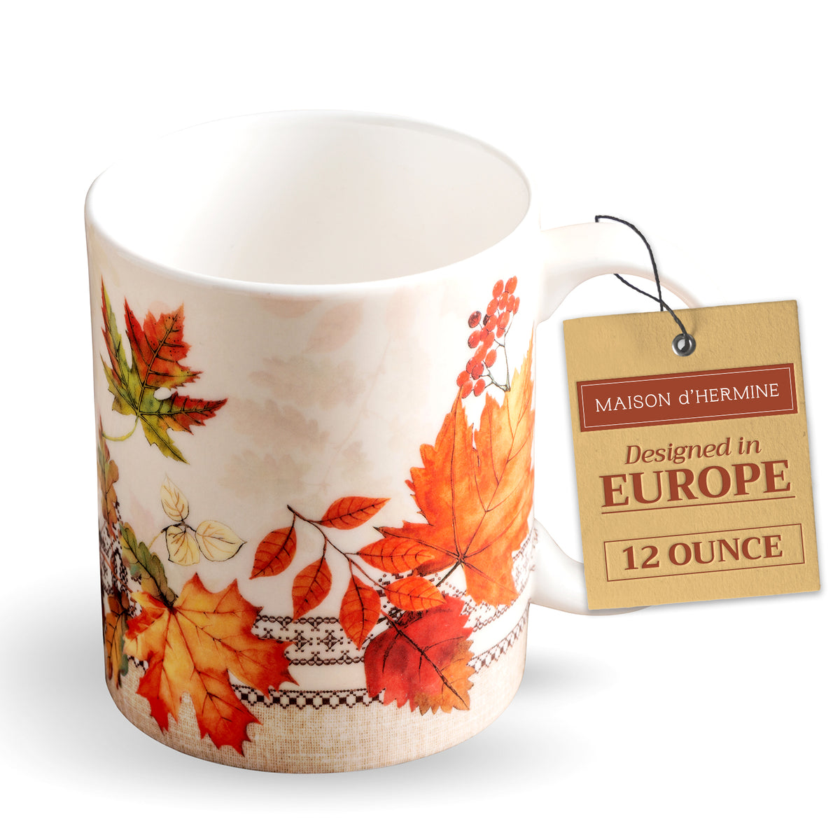 Amarante Fine Bone China Coffee Mugs