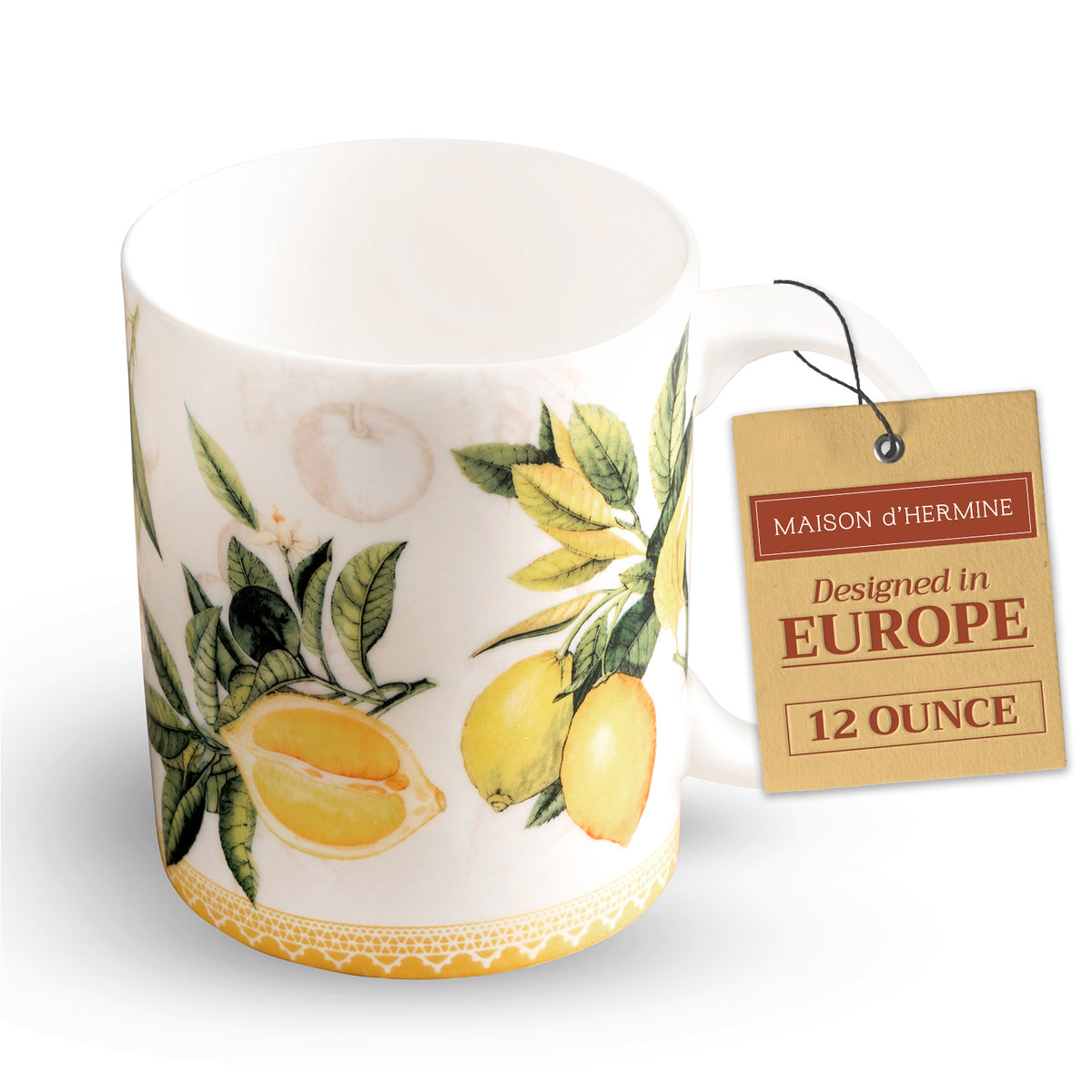 Limoncello Fine Bone China Coffee Mugs