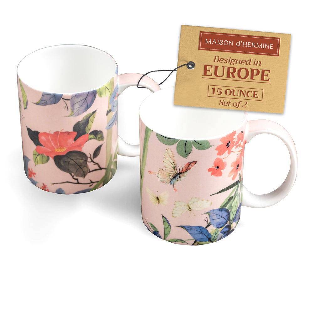 Canne Fine Bone China Coffee Mugs