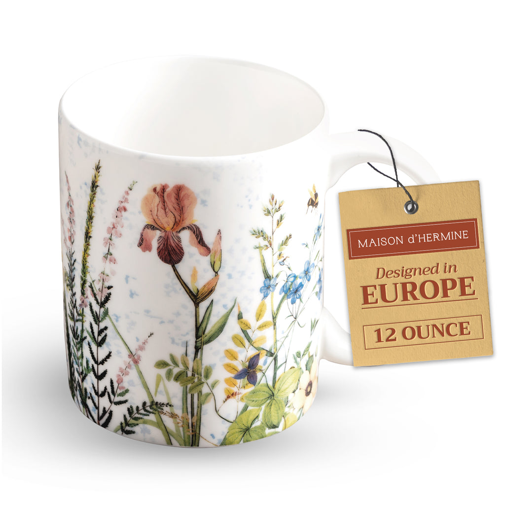 Fleurs De Mai Fine Bone China Coffee Mugs
