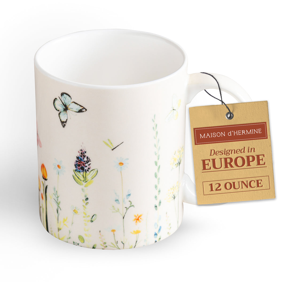 Botanical Fresh Fine Bone China Coffee Mugs