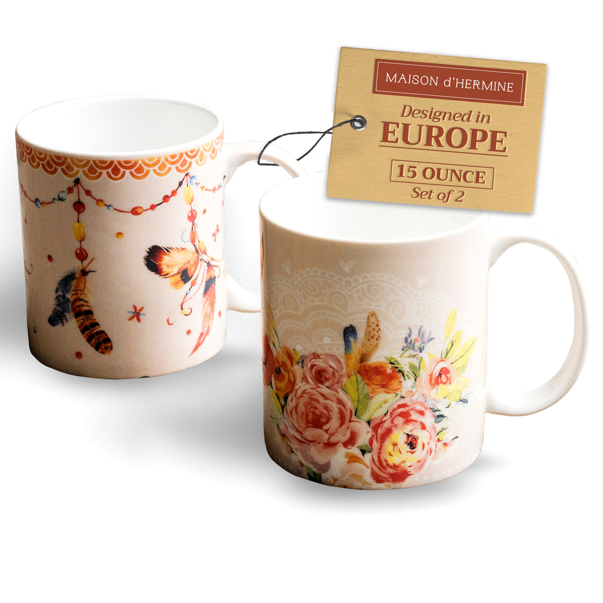 Ibiza - Beige Fine Bone China Coffee Mugs