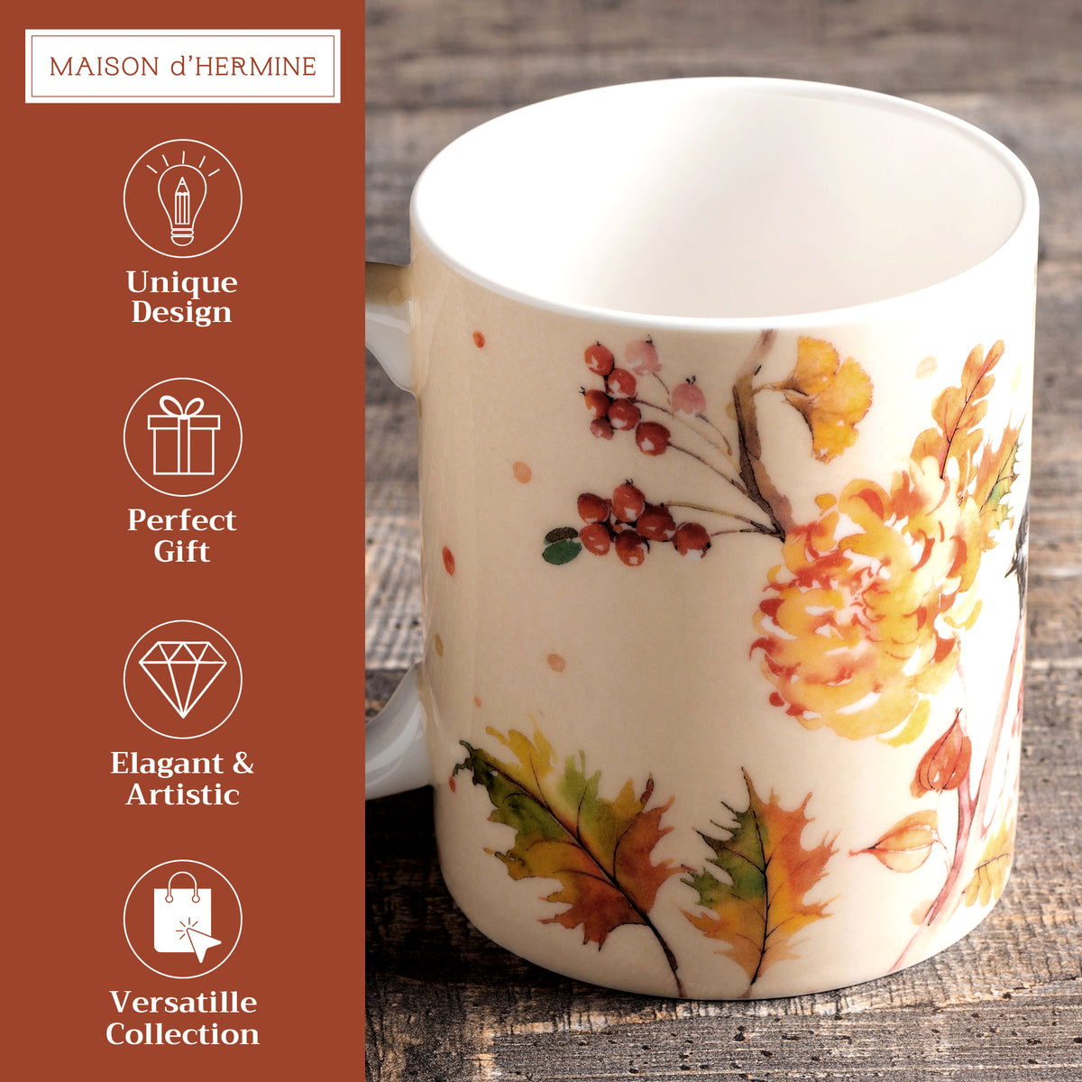 Kelim - Prairie Fine Bone China Coffee Mugs