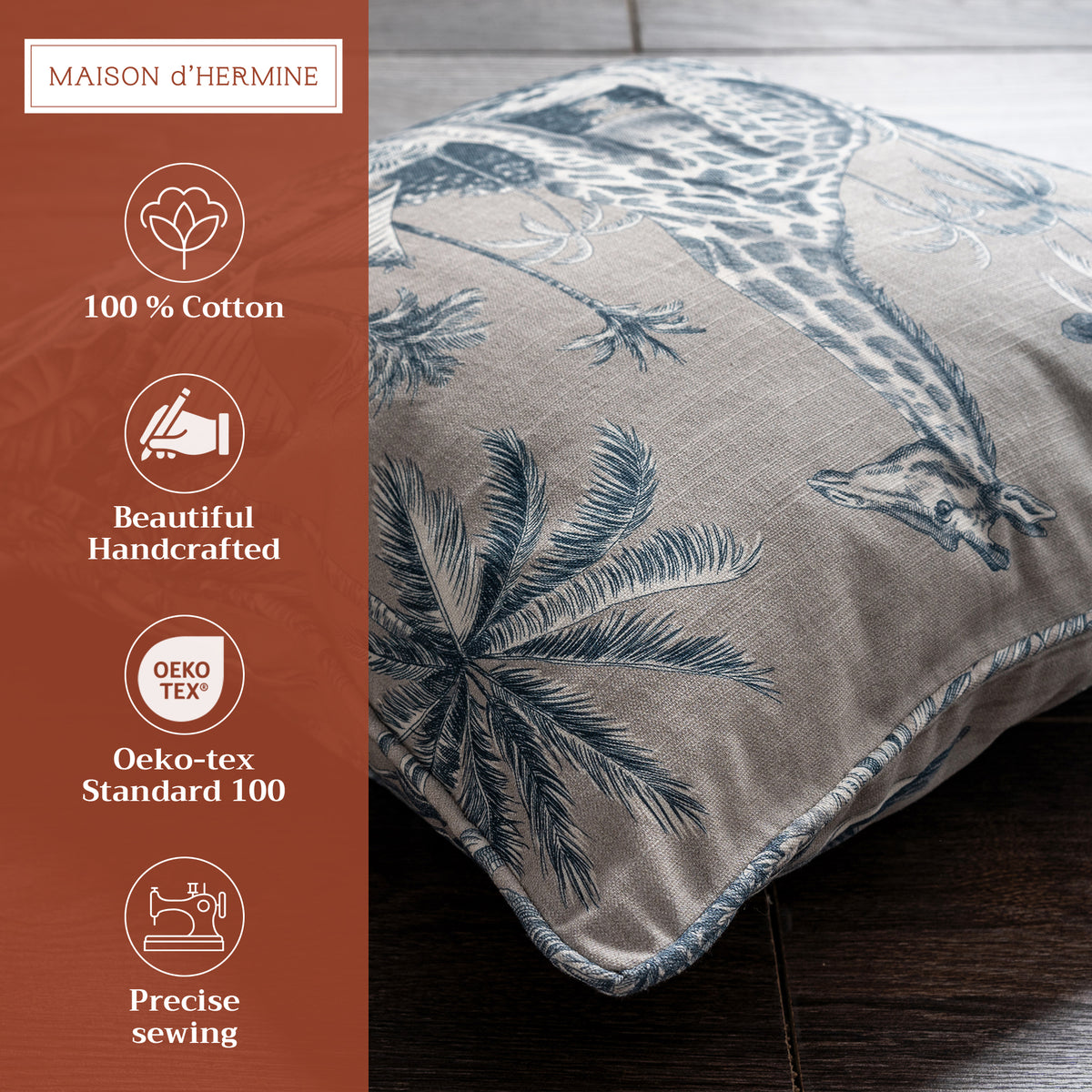 Savana Jouy Throw Pillow Covers