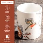 Whitish Shabby Chique Fine Bone China Coffee Mugs