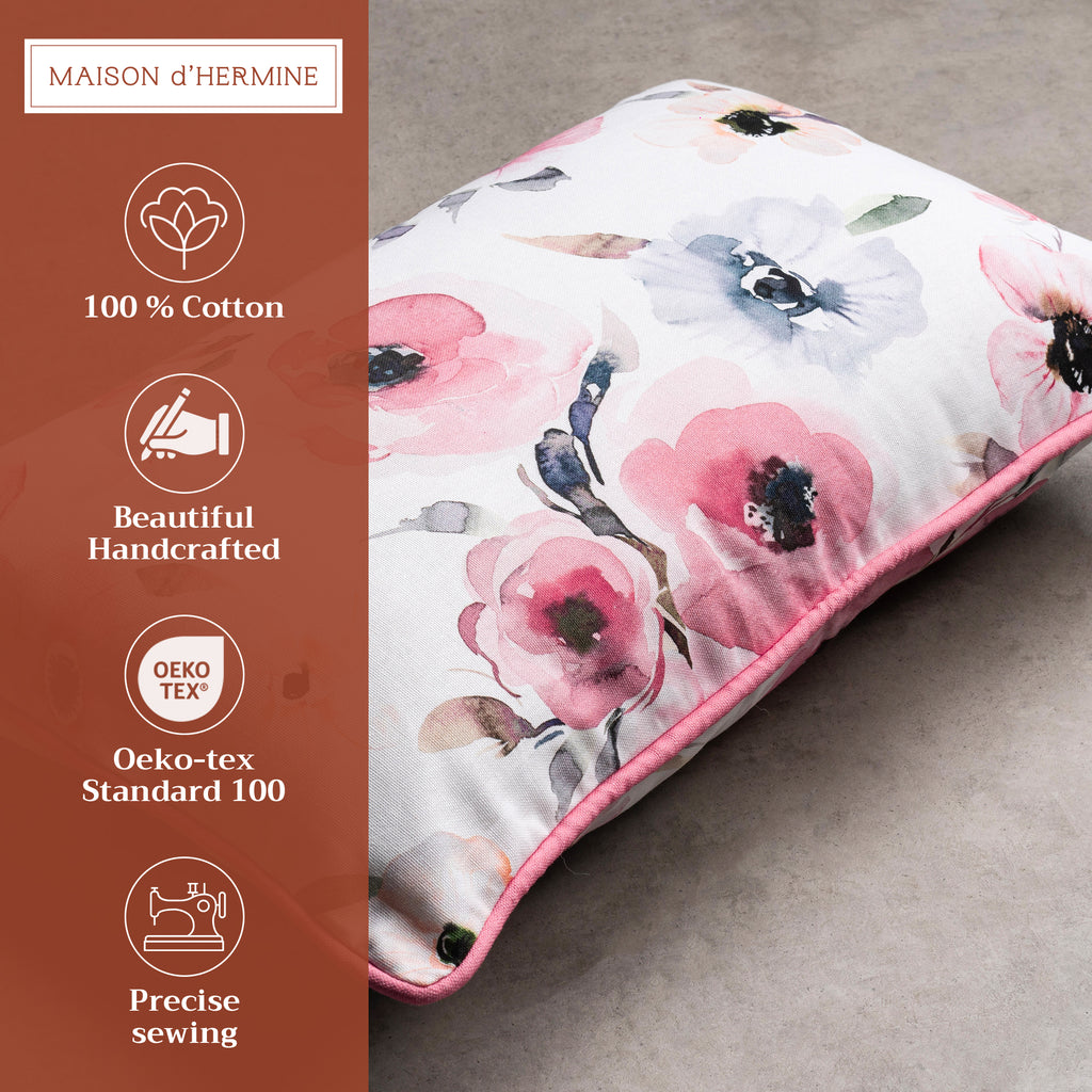Pale Garden Throw Pillow Covers