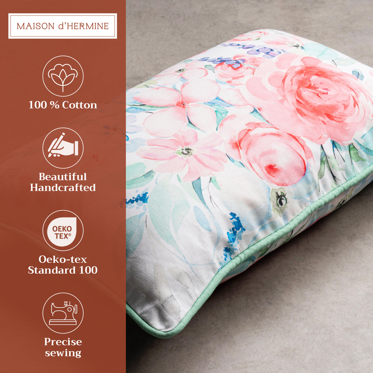 Pale Garden Throw Pillow Covers