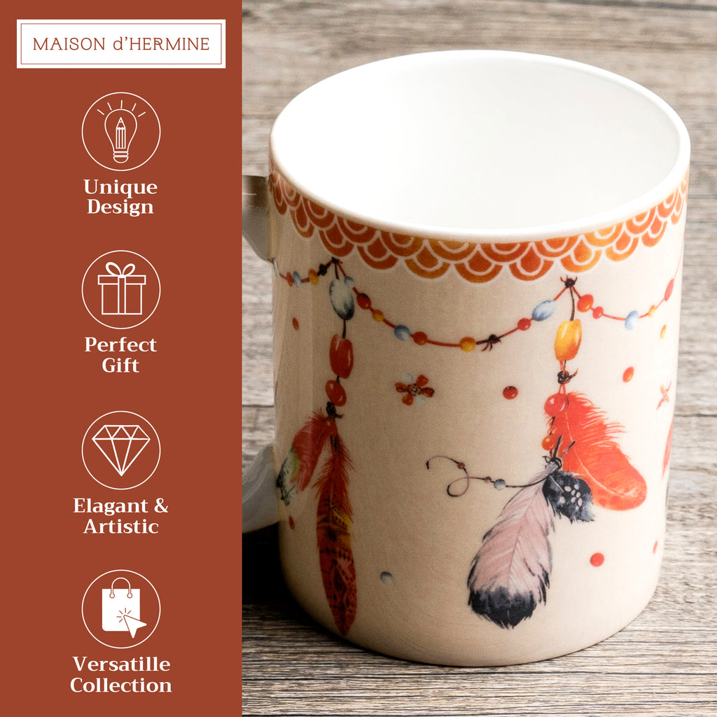 Ibiza - Beige Fine Bone China Coffee Mugs