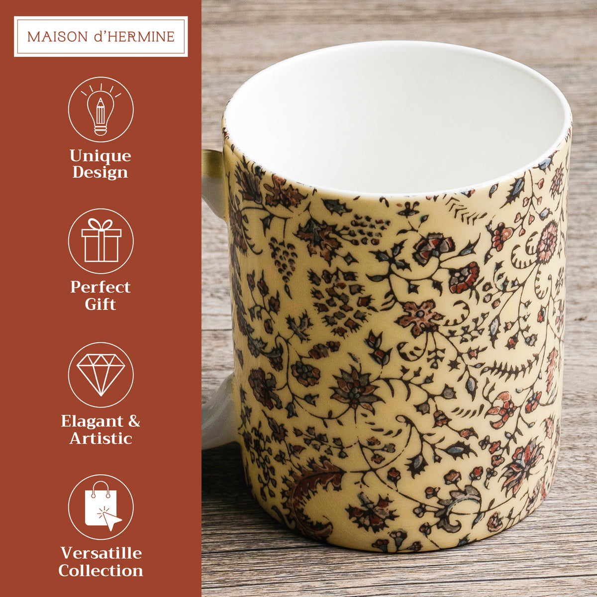 Lakshmi Fine Bone China Coffee Mugs