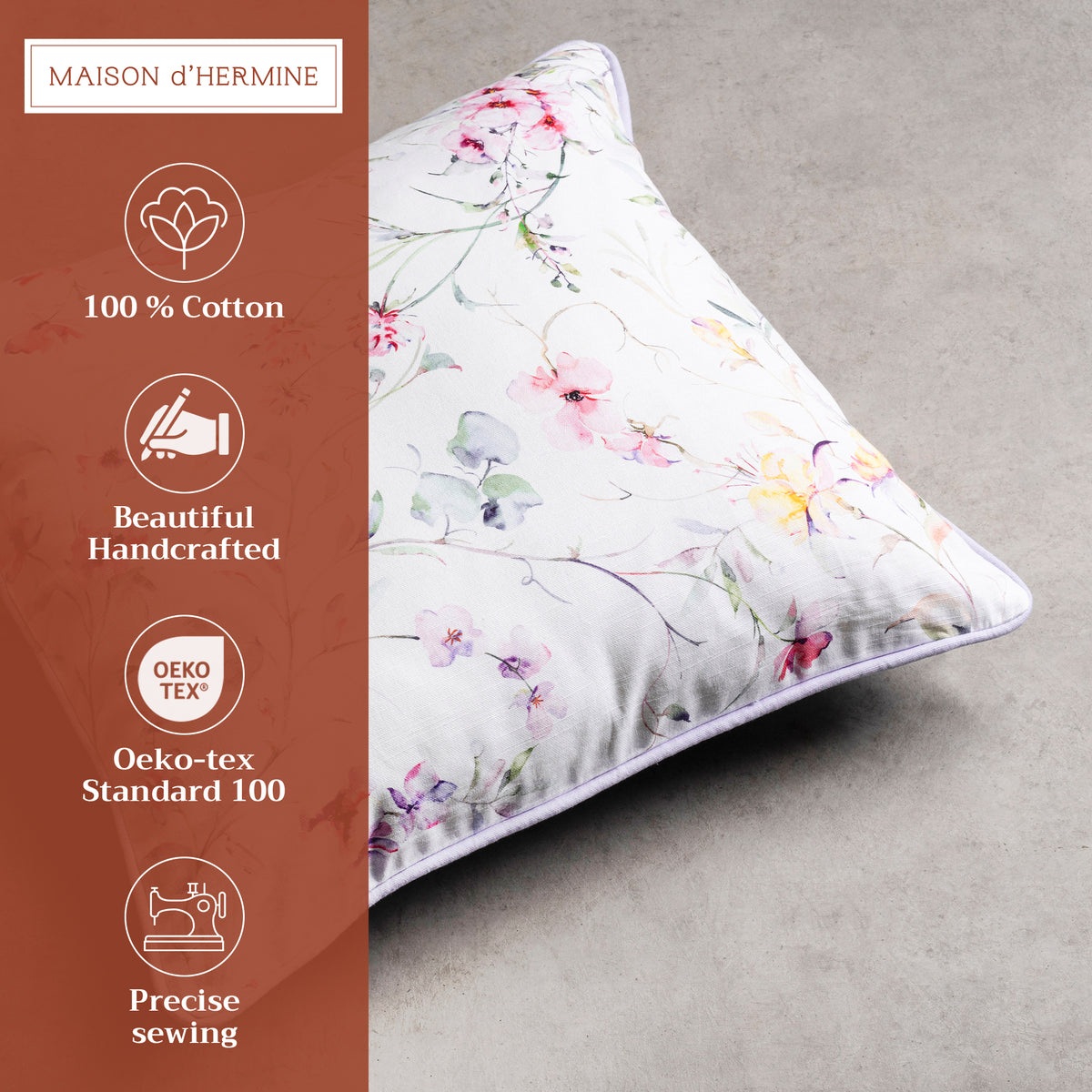 Summer Floral Throw Pillow Covers