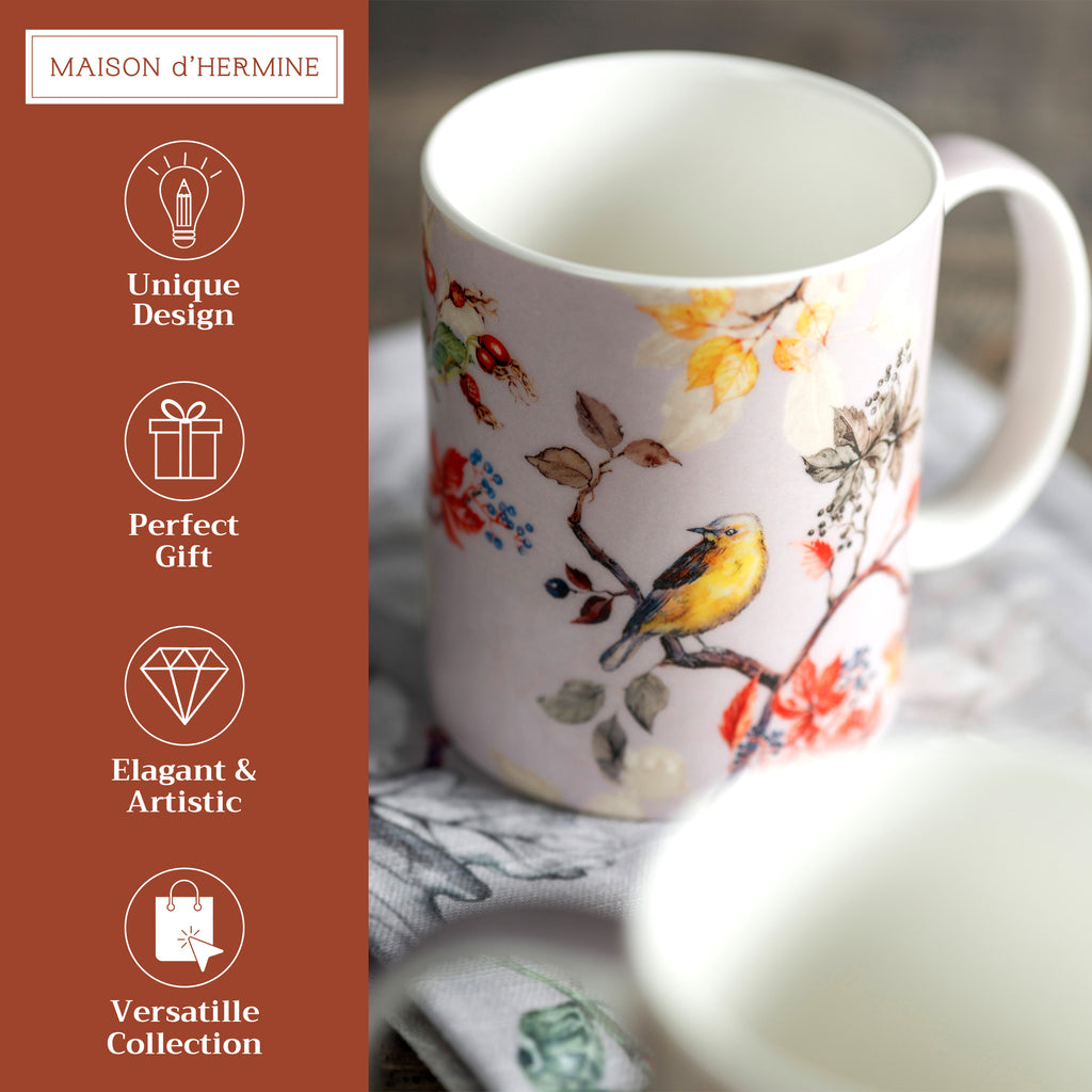 Equinoxe - Grey Fine Bone China Coffee Mugs