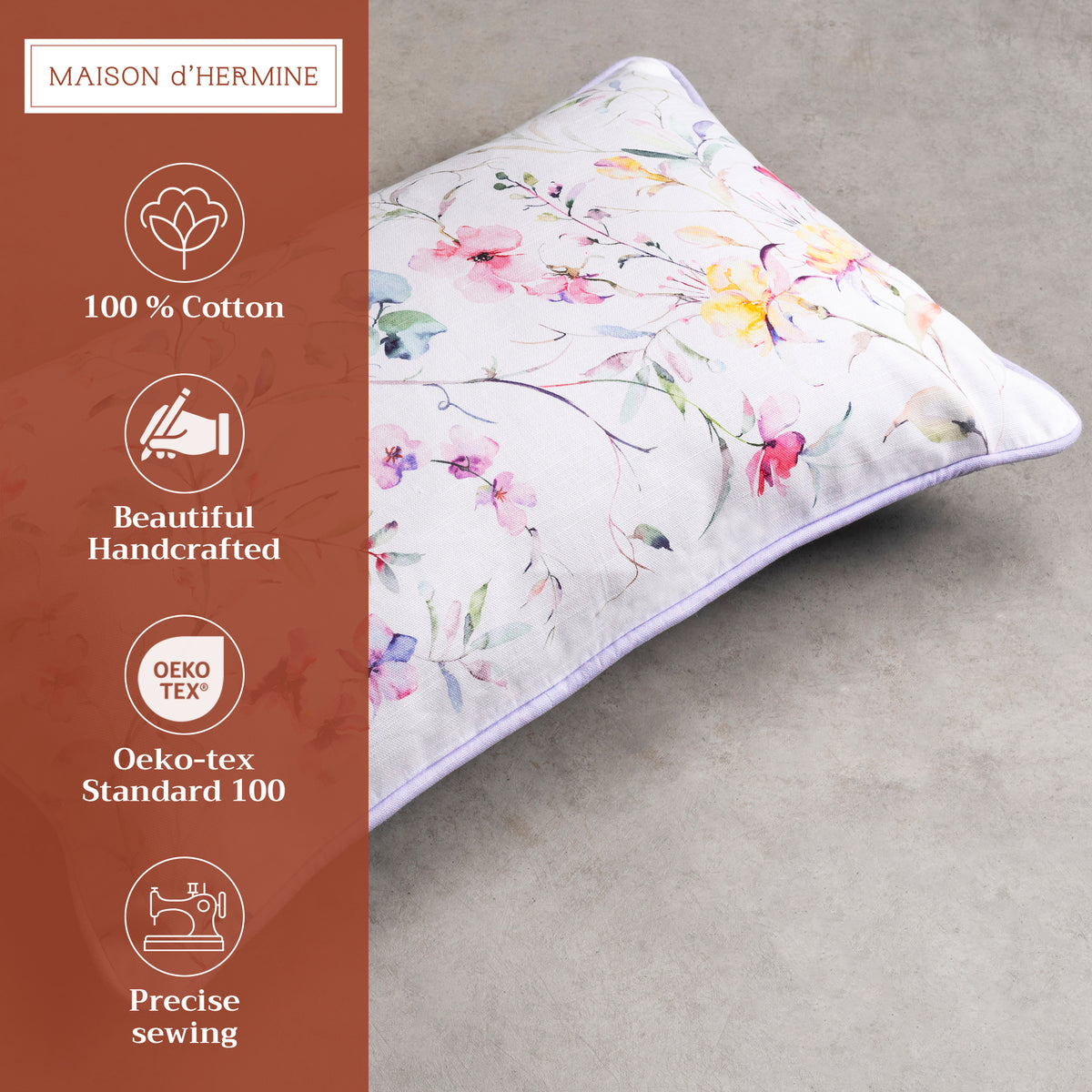 Summer Floral Throw Pillow Covers
