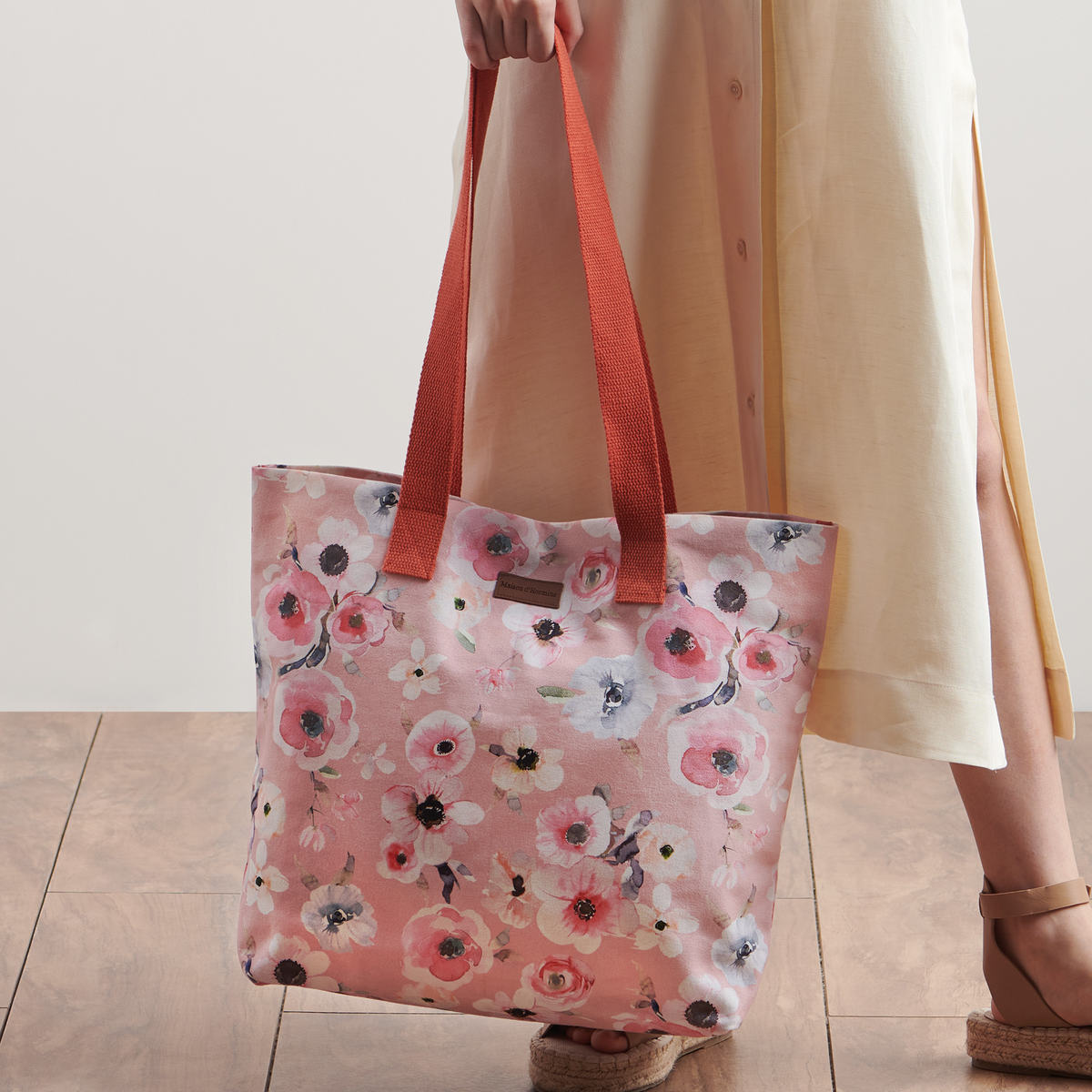 Romantic Poppy Canvas Tote Bags