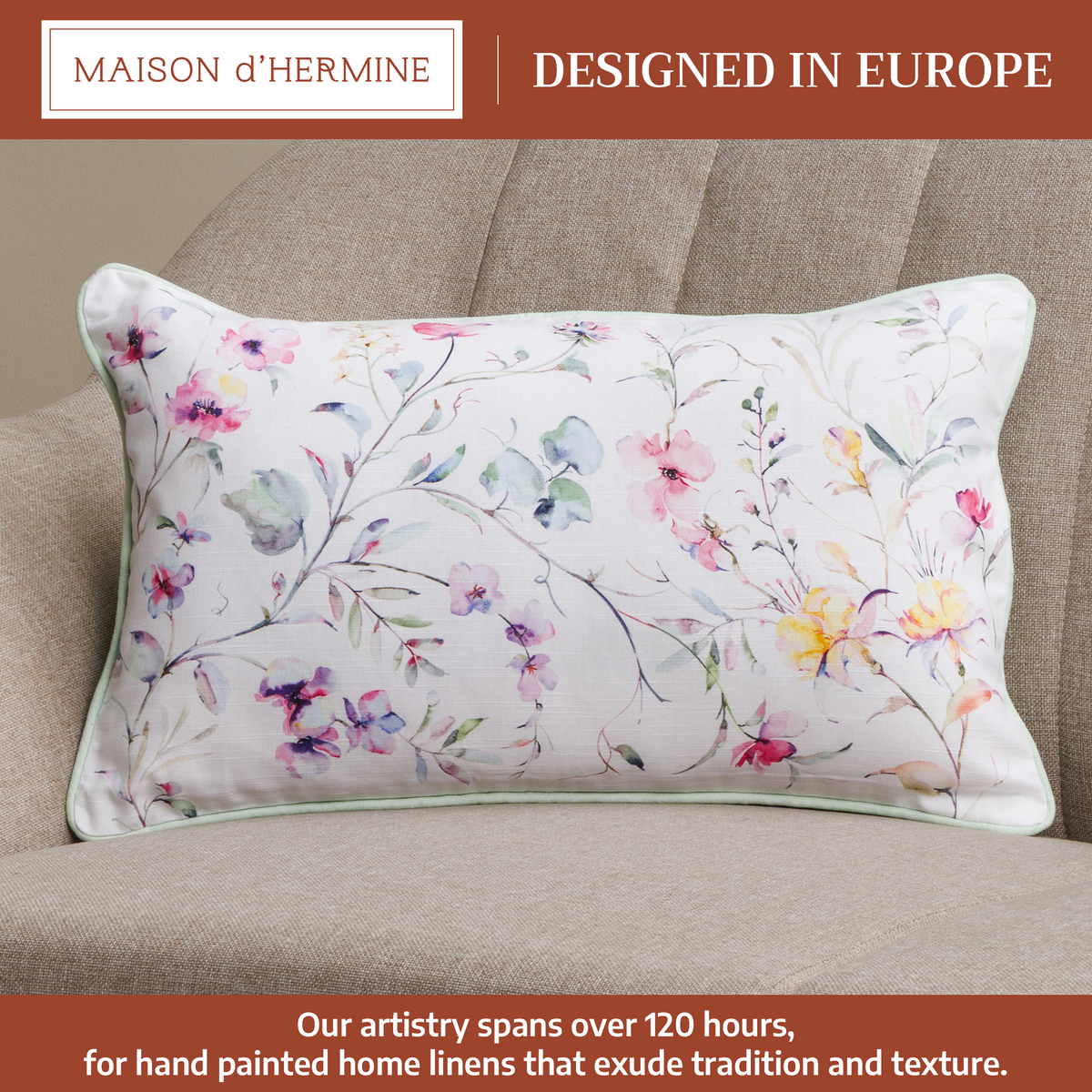 Summer Floral Throw Pillow Covers