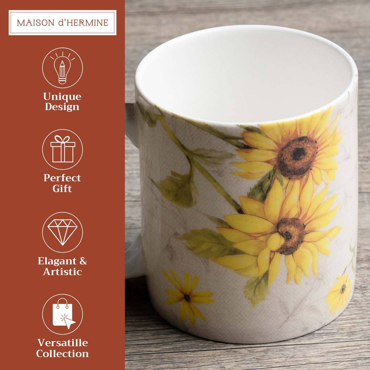 Candice Fine Bone China Coffee Mugs
