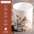 Whitish Shabby Chique Fine Bone China Coffee Mugs