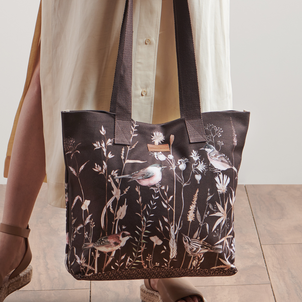 Meadow Florals Canvas Tote Bags