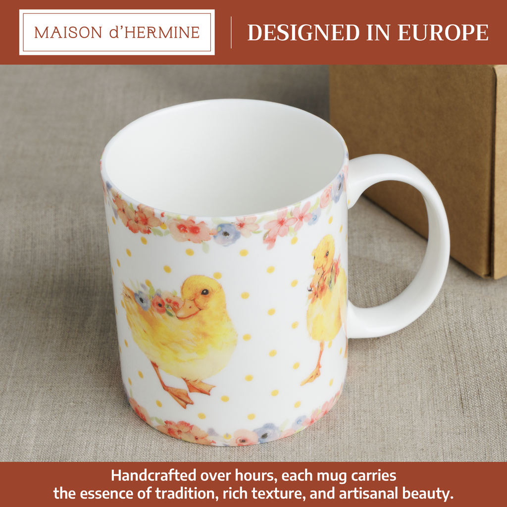 Ducklings In Spring Fine Bone China Coffee Mugs