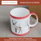 Rural Christmas Fine Bone China Coffee Mugs