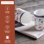 Summer Floral Fine Bone China Coffee Mugs