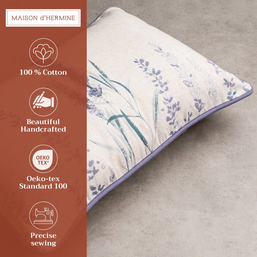 Rose Lavender Sage Throw Pillow Covers