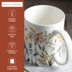 Fleurs De Mai Fine Bone China Coffee Mugs