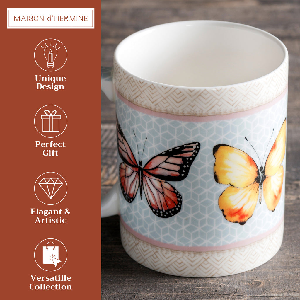 Blossoms in Spring Fine Bone China Coffee Mugs
