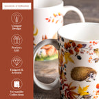 Sous-Bois Fine Bone China Coffee Mugs