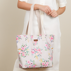 Sweet Rose Lavender Canvas Tote Bags
