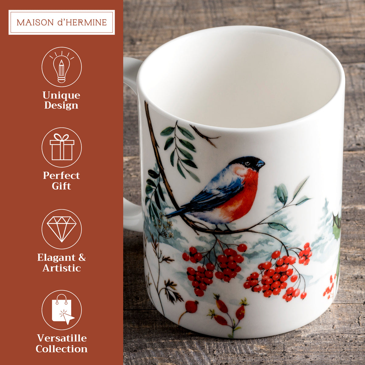Morzine Fine Bone China Coffee Mugs