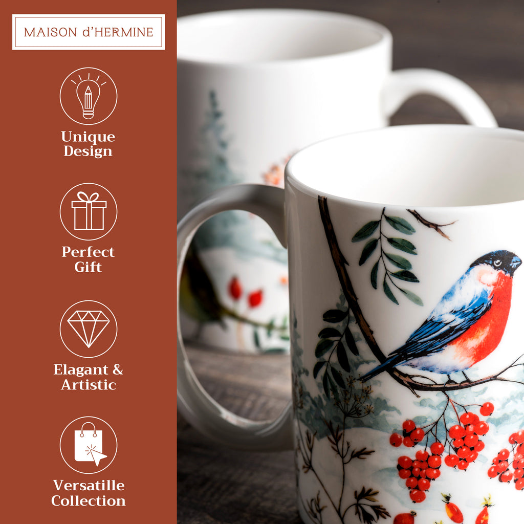 Morzine Fine Bone China Coffee Mugs