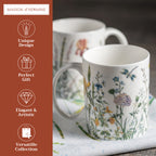 Fleurs De Mai Fine Bone China Coffee Mugs