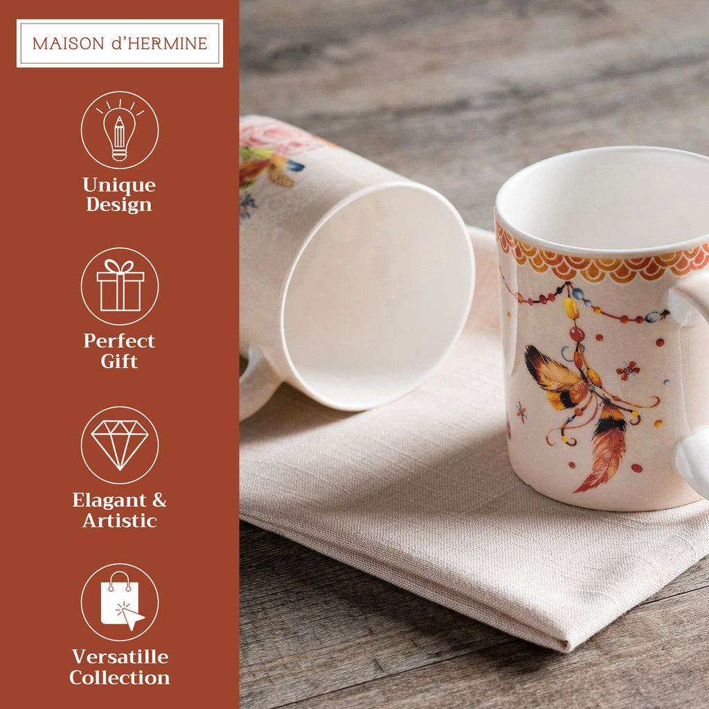 Ibiza - Beige Fine Bone China Coffee Mugs