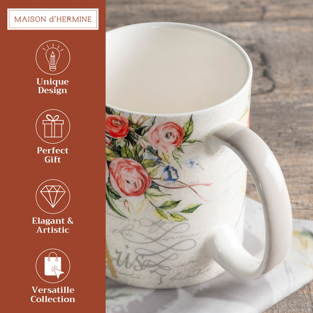 Champ De Mars Fine Bone China Coffee Mugs
