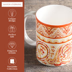 Palatial Paisley Fine Bone China Coffee Mugs